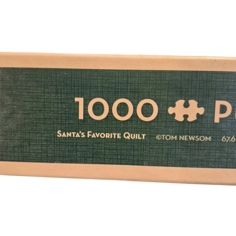 Cobble Hill Santa's Favorite Quilt 1000 pc Jigsaw Puzzle USED